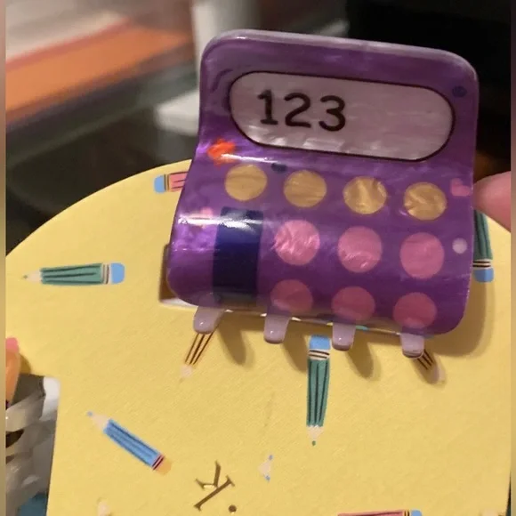 NWT ✏️ 🍎 Piper K back to school hair clips set of 4 - Picture 8 of 16